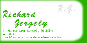 richard gergely business card