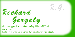 richard gergely business card